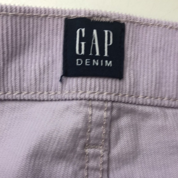 GAP High Rise Cigarette Lilac Corduroy Cropped Jeans, size 14 - Picture 9 of 15